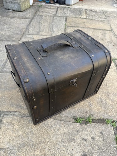 Vintage wooden treasure chest - vintage,