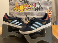 Adidas GAZELLE suede casuals Navy,Sky,Claret Mens Terrace Trainers Size UK 8?