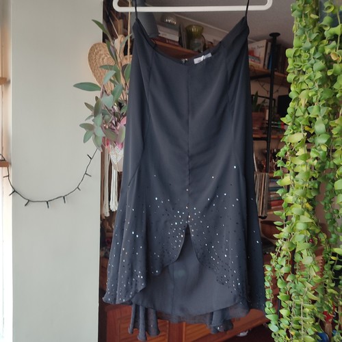 Black chiffon maxi - chiffon, with