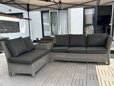 Kettler Palma Grey 3 Seater and 2 Seater Sofa with Cushions. Good Condition