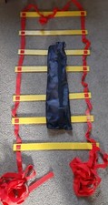 THREO Sports Training Equipment AGILITY LADDER Yellow Red  7 Rungs  49.5cm X 5M