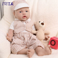 IVITA 17" Boy Newborn Full Body Silicone Doll Lifelike Reborn Baby Xmas Gifts