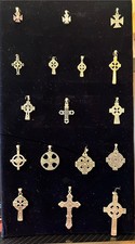 .925 Sterling Silver Celtic Style Cross Pendants - Bundle