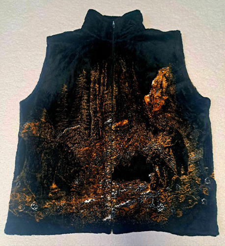 Black gold faux fur - &,
