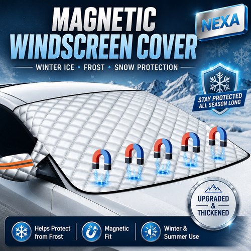 Magnetic car windscreen cover - car,