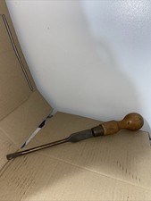 Vintage William Marples Shamrock Flat Head Screwdriver Wooden Handle 