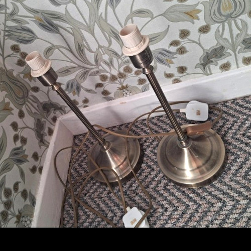 Metal table lamp bases - 2x,
