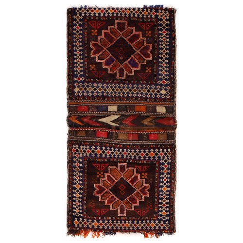 Handwoven saddle bag wool - saddle,
