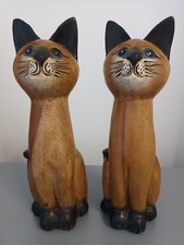 Wooden Cat Figurines | Hand