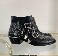 Leather Boots Black Chloe