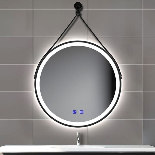 Bathroom mirror with black - mirror,