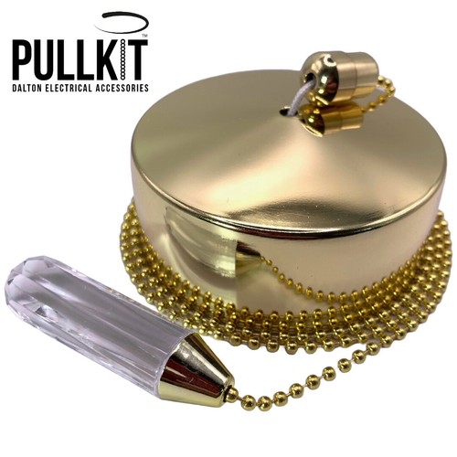 Brass bathroom pull cord light - pull,