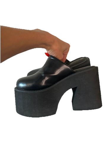 Black y2k chunky platform - black,