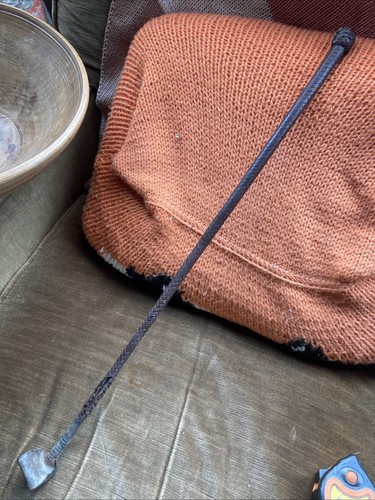 Vintage leather riding crop - leather,