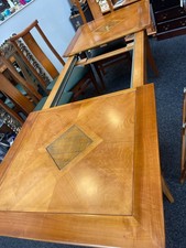 Extendable Dining Table Ash/ Cherrywood Veneer  And Six Matching Chairs