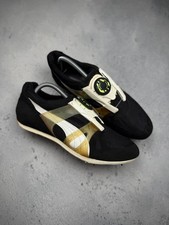 Vintage Puma Cell Track Spikes Black Gold Rare Running Shoes