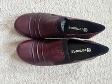Remonte Dorndorf Shoes 40 Womens US 9 / 9.5 Red Leather Burgundy