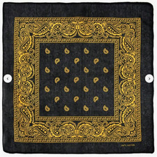 UK 100% Cotton Paisley Black