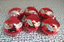70s 80s Vintage Retro Red Holly Plastic Baubles Xmas Christmas Tree Decorations