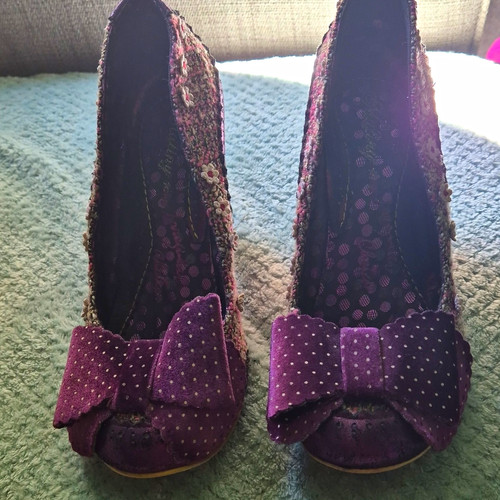 Irregular choice purple polka - irregular,