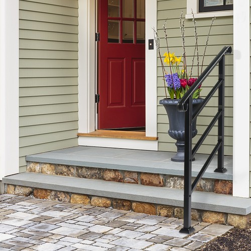 Wrought iron handrail - handrail, stair