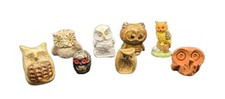 Vintage Stone Owl Figures