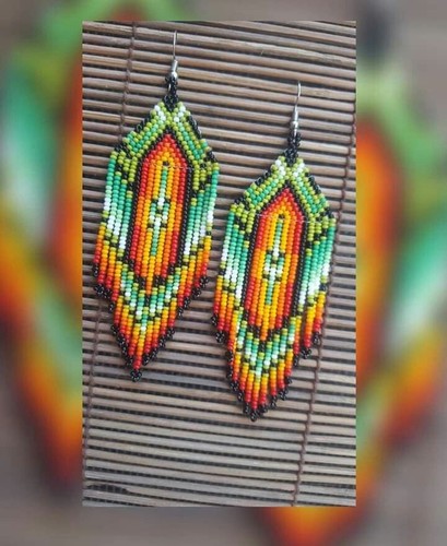 Tribal earrings native large - tribal,