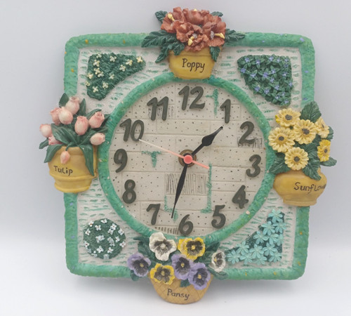Green ceramic floral - ceramic,