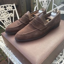 George Cleverley Brown Suede Loafers UK 10 E
