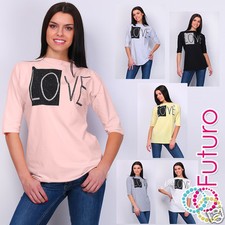 Casual Sequined Top Love Print