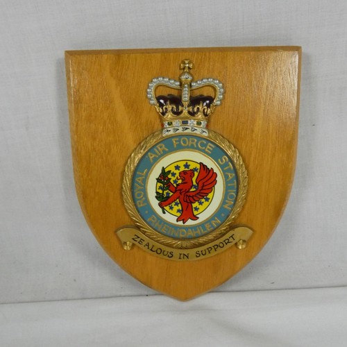 Raf station rheindahlen plaque - raf,