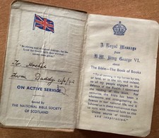 Original WWII British ‘On Active Service’ New Testament Pocket Bible