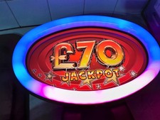 £70 JACKPOT FRUIT MACHINE TOPPER, ARCADE SIGN, FROM BARCREST 777