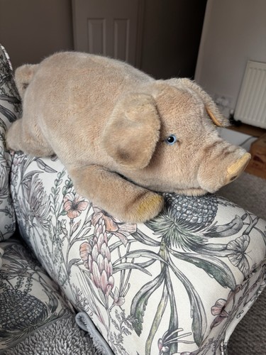 Steiff soft toy pig lying - soft,
