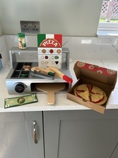 Melissa & Doug Top & Bake Pizza Counter Wooden Play Food Set