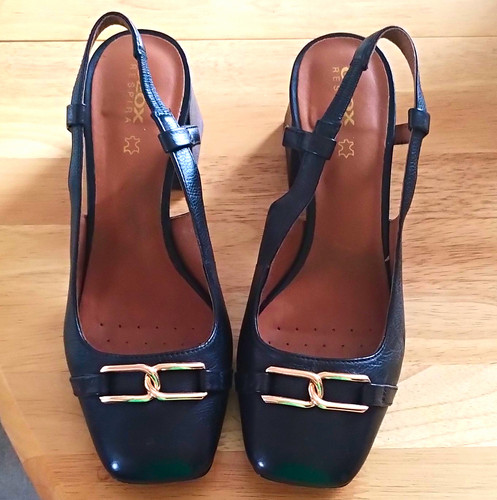 Geox women black leather - black,