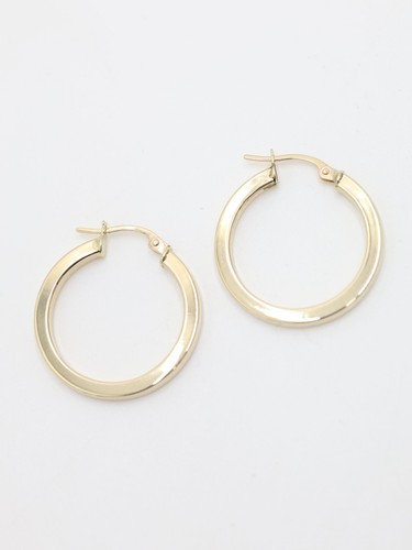 Gold hoop medium earrings 9ct - gold,
