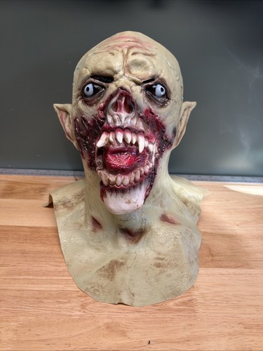 Zombie latex mask sharp teeth - mask,