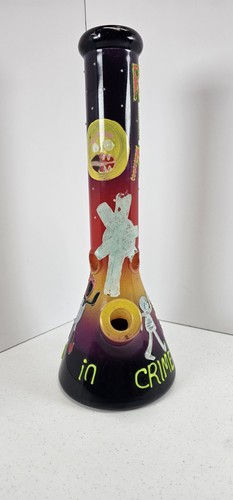 Rick and morty art glass - morty,