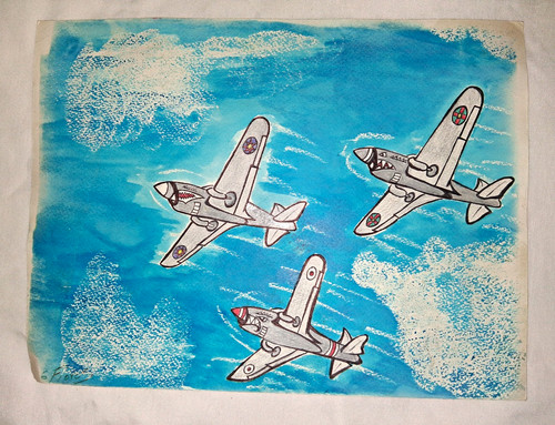 Flores signed ww2 fighter - g.flores, /ww2