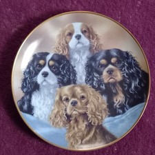 Danbury Mint 'Four Kings' Cavalier King Charles Spaniel Collectable Dog Plate