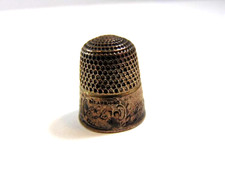 antique sterling thimble with