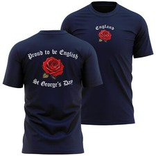 St Georges Day Mens T Shirt Red Rose shirt Country George's Him Celebrations ...