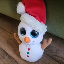 Ty Beanie Boo - Snowman - Flurry VGC 