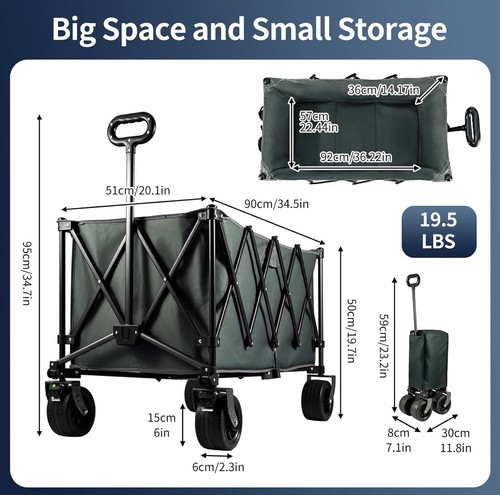 300l folding festival trolley - festival,
