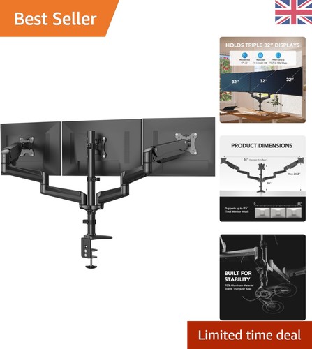Space saving triple monitor - space-saving,