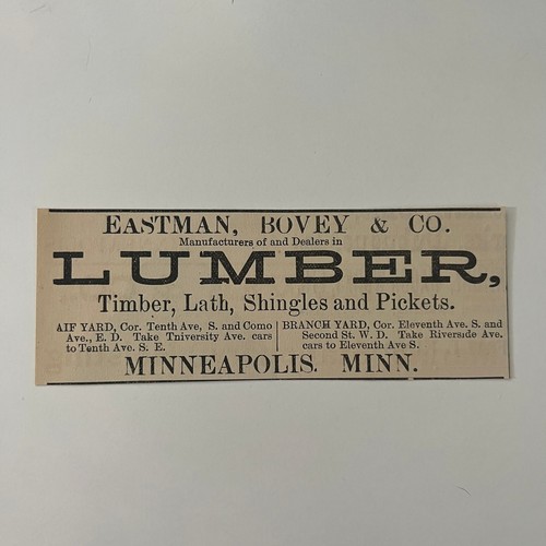 Eastman bovey lumber - &, co.