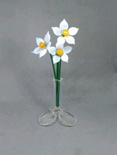 Vintage 3 Art Glass Daffodils