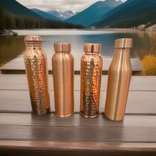 Pure Copper Water Bottle | Ayurveda Inspired | Leak Proof | Tumbler | Flask 1 L