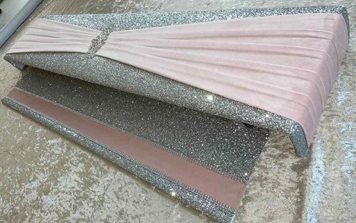 Plush baby pink velvet glitter - baby,
